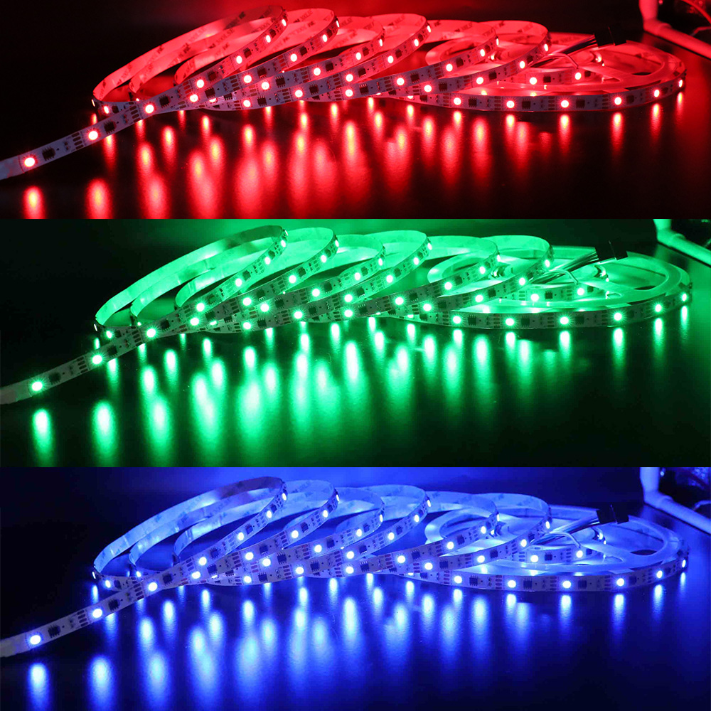 Breakpoint-continue GS8208 DC12V 150LEDs LED Lights, Individually Addressable Dream Color Chasing Flexible LED Strips, 5m/16.4ft